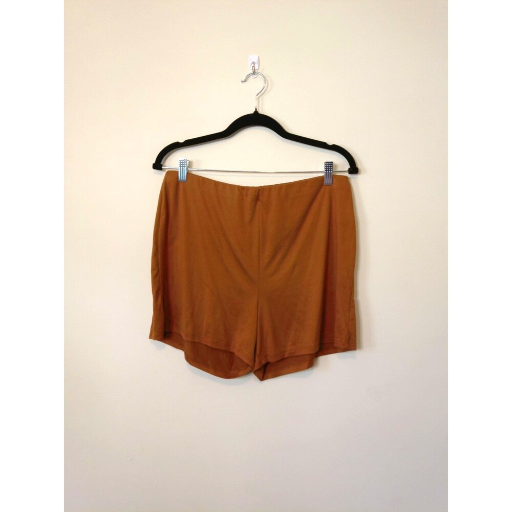 Women's Rust Brown 2 Piece Set Long Slit Cami Top & Shorts Lounge Resort Size XL - Picture 8 of 12